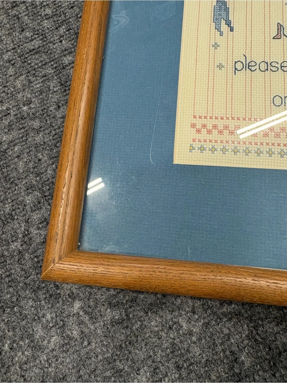 Framed Cross-Stitch Wall Art Guest Towels are for Guests